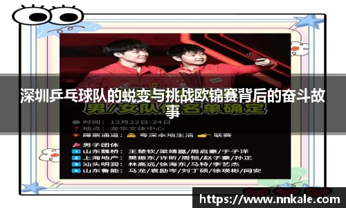 深圳乒乓球队的蜕变与挑战欧锦赛背后的奋斗故事